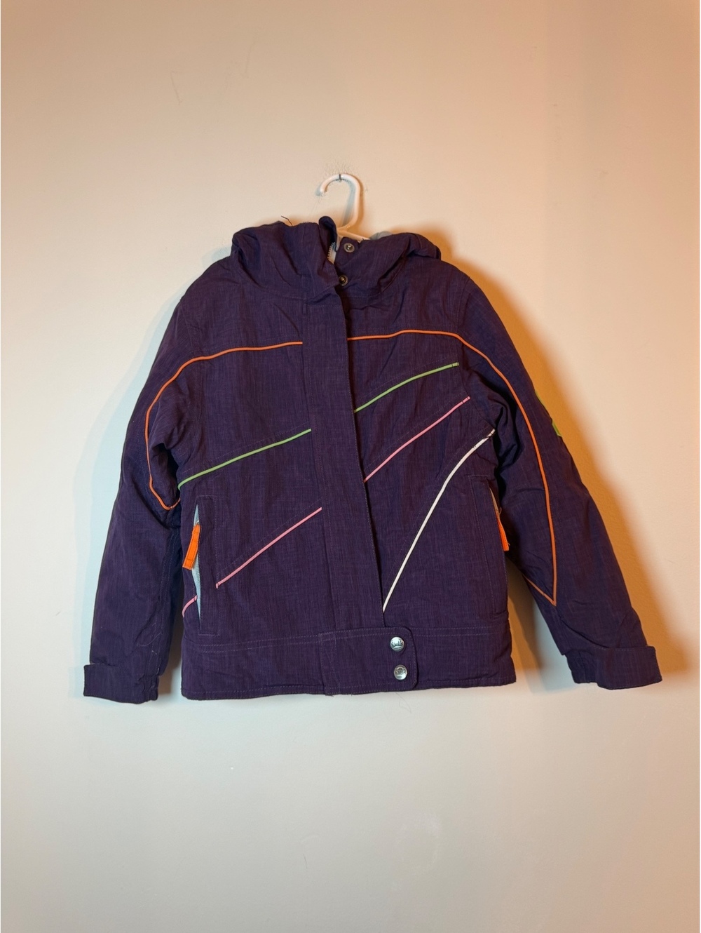 Paul Frank Youth Girls XS Purple Jacket with Extend-O-Matic Sleeve Extension